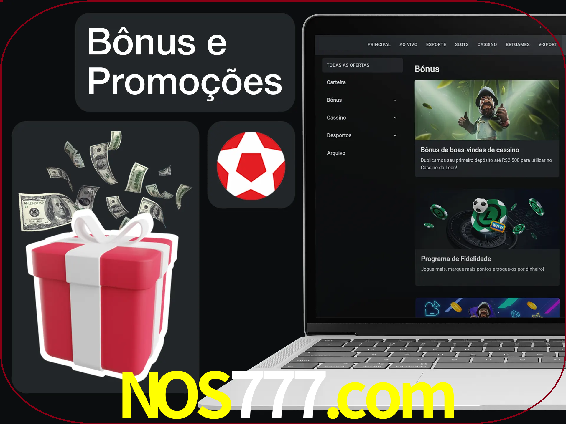 Verifique se há novos bônus e promoções.