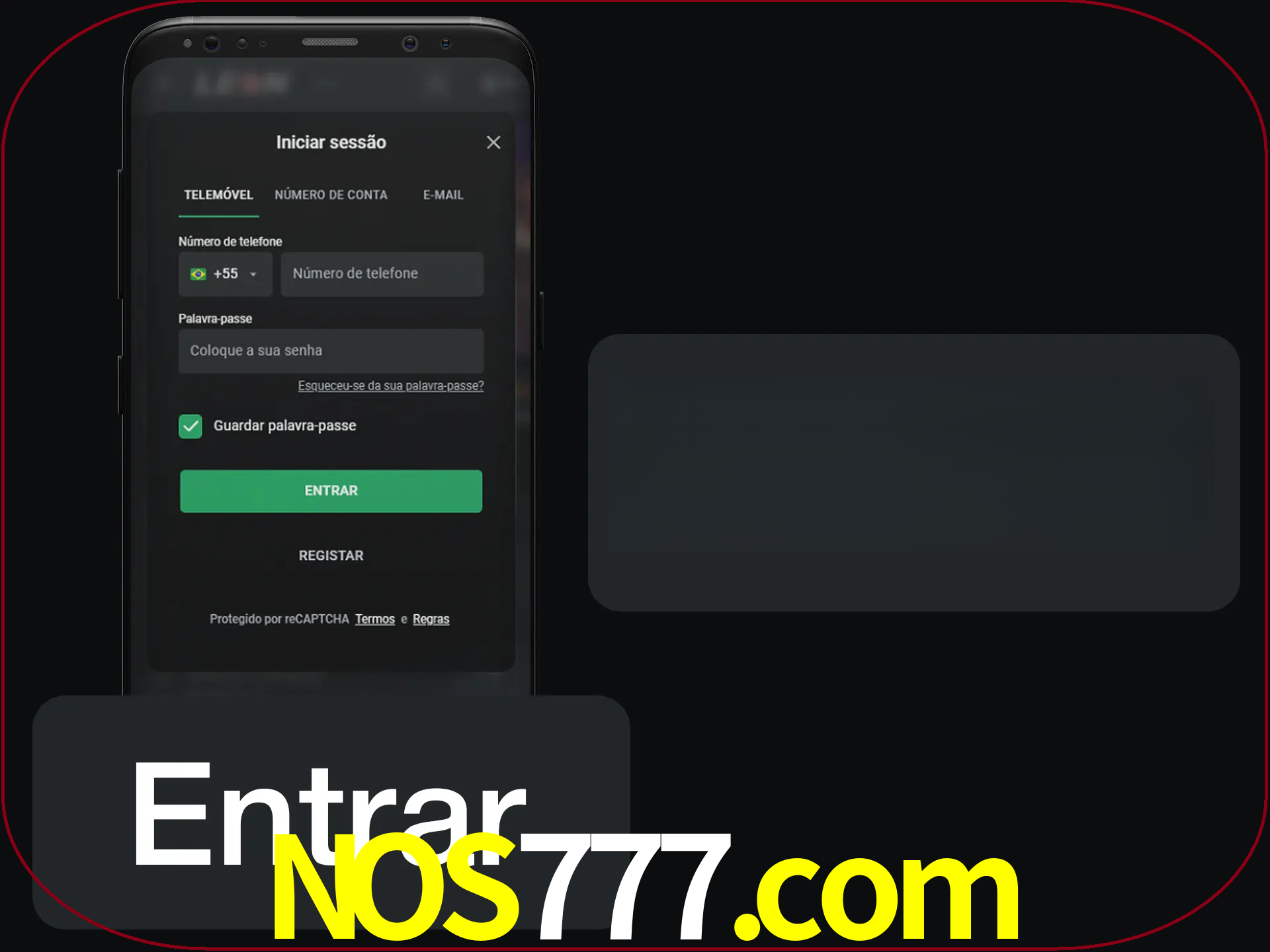 Faça o login para começar a apostar e jogar no cassino.