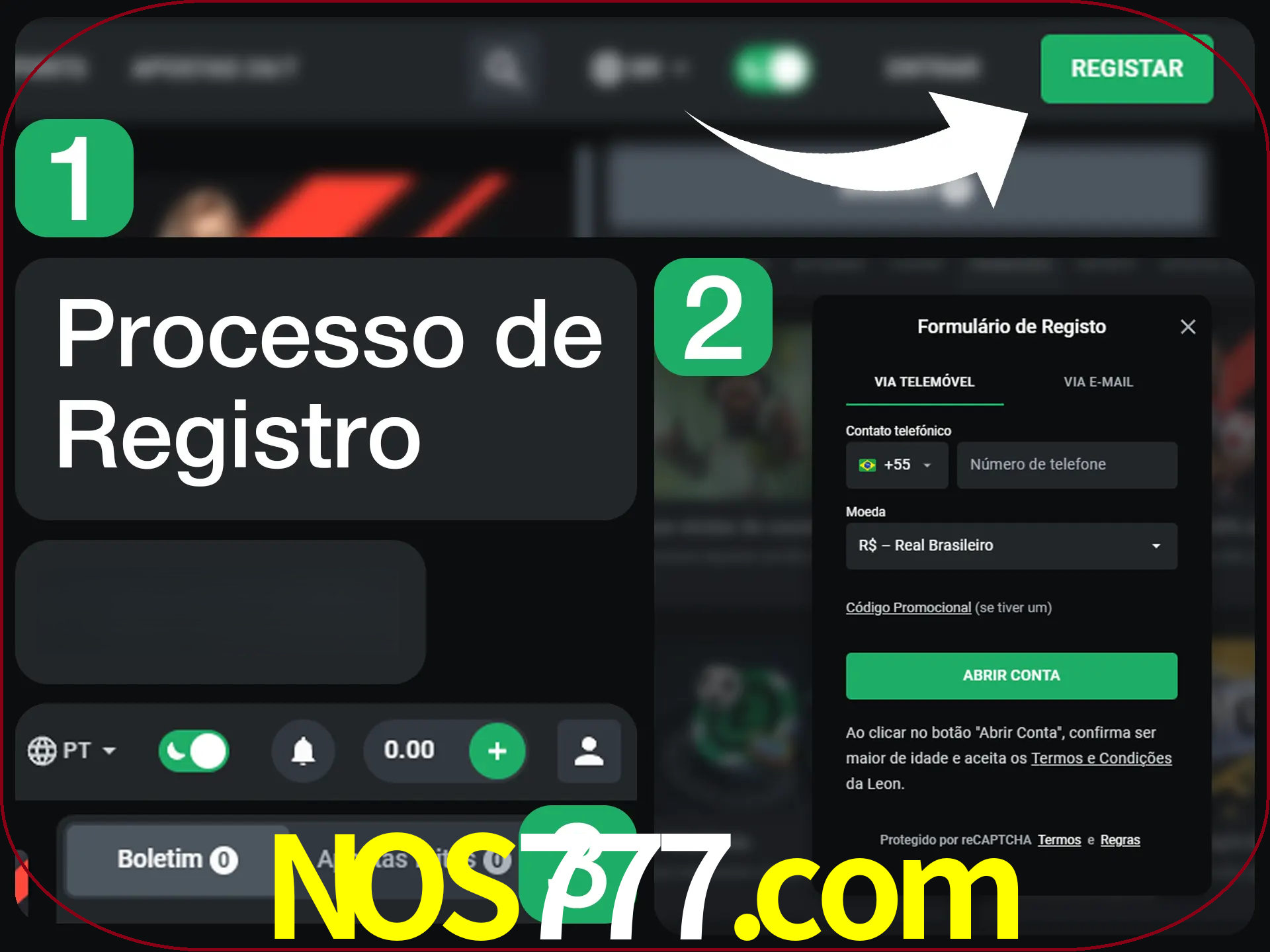 O processo de registro na LeonBet é simples.